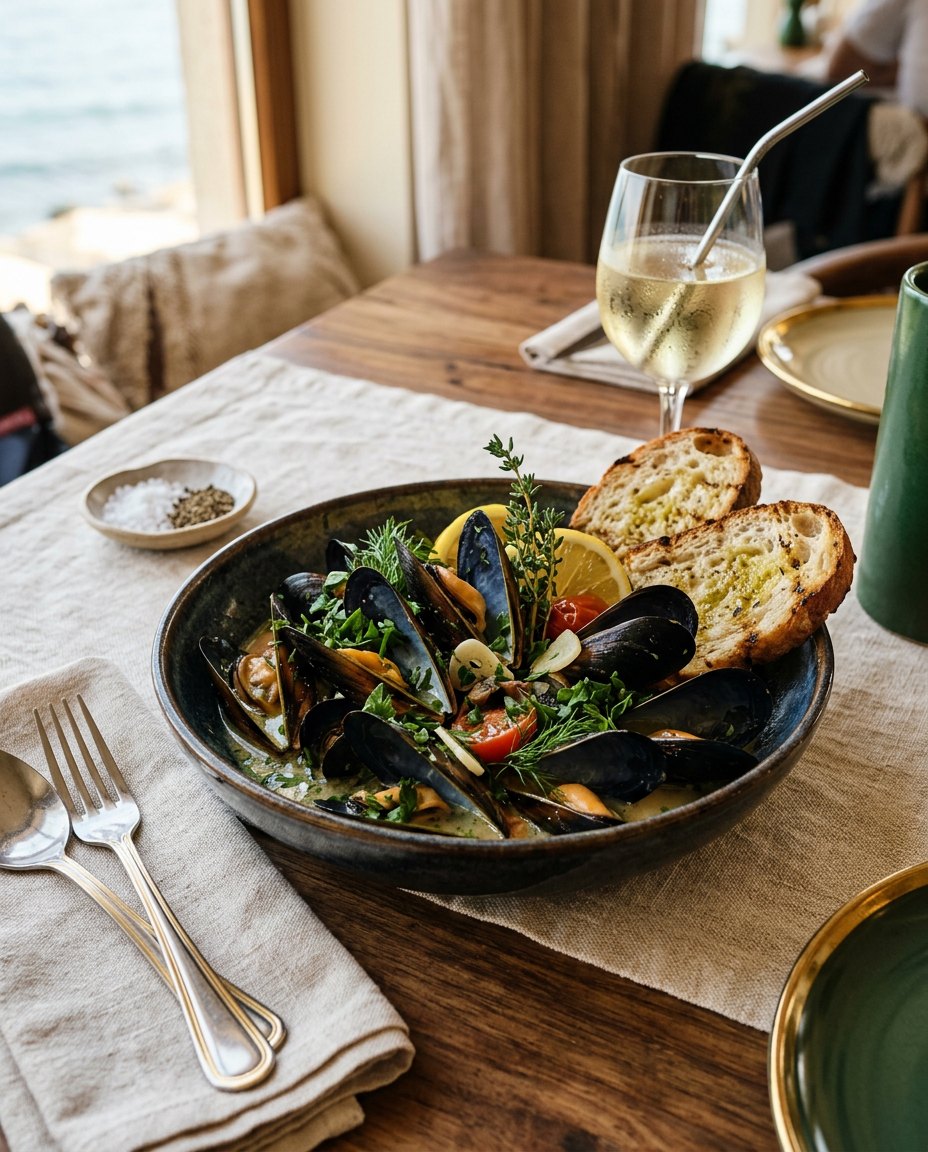 Mussels in Wine Sauce